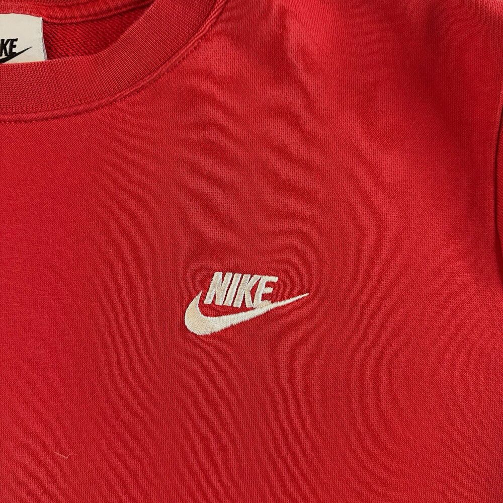 Nike Sportswear Women's Club Fleece Crewneck Sweatshirt Red Size XL DQ5473-657